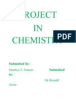 Project IN Chemistry: Submitted By: Submitted To