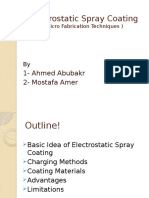 Electrostatic Spray Coating: 1-Ahmed Abubakr 2 - Mostafa Amer