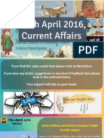 19 April 2016 Current Affairs for Competition Exams