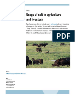 Usage of Salt in Agriculture and Livestock