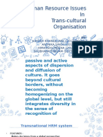 Human Resource Issues in Trans-cultural Organisation