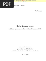 De La Doxa Au Logos-Georges Trin-PE2