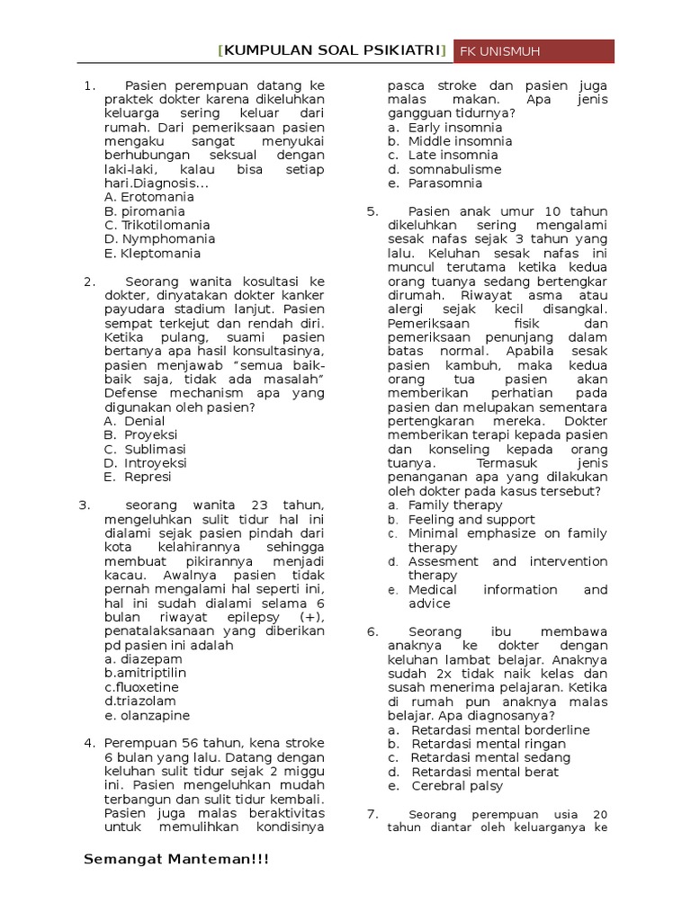 Soal Ukdi Jiwa