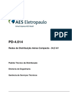 ELETROPAULO PD-4014 Redes de Distribuição Aérea Compacta - 34,5 KV