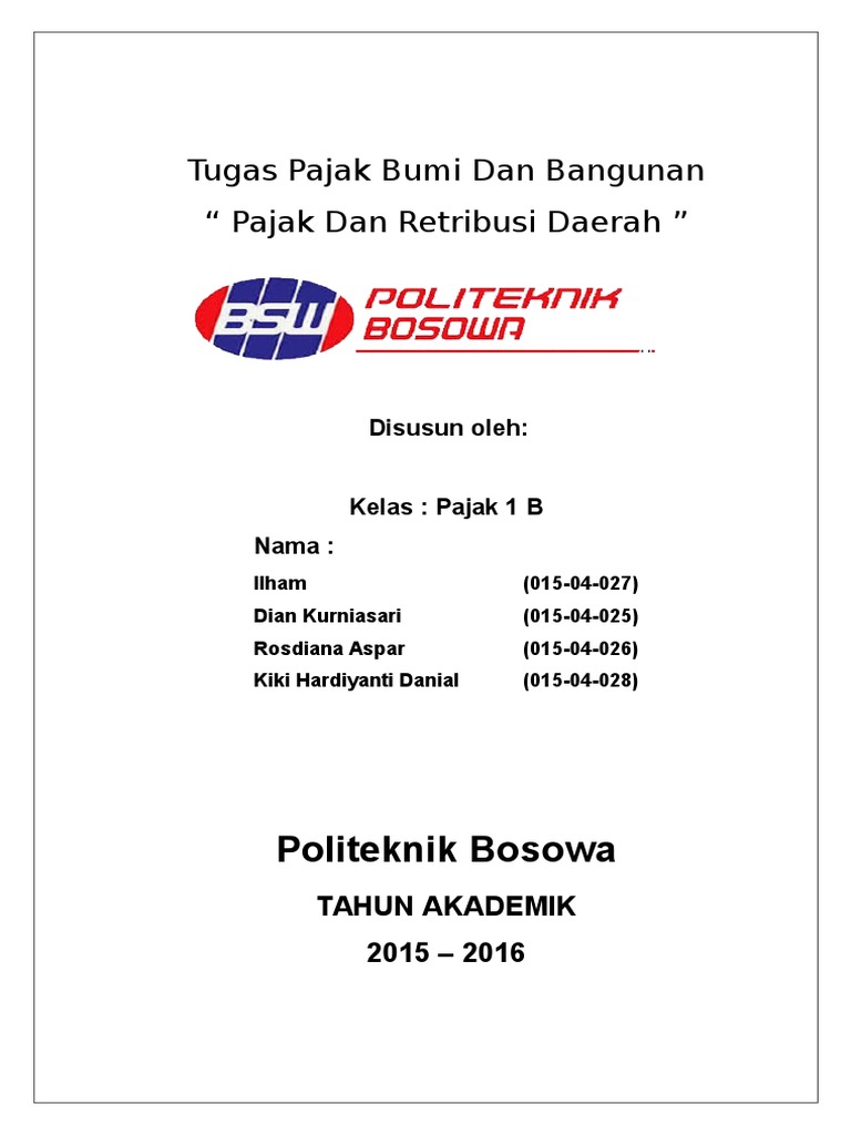 Makalah Pajak Dan Retribusi Daerah Ilham