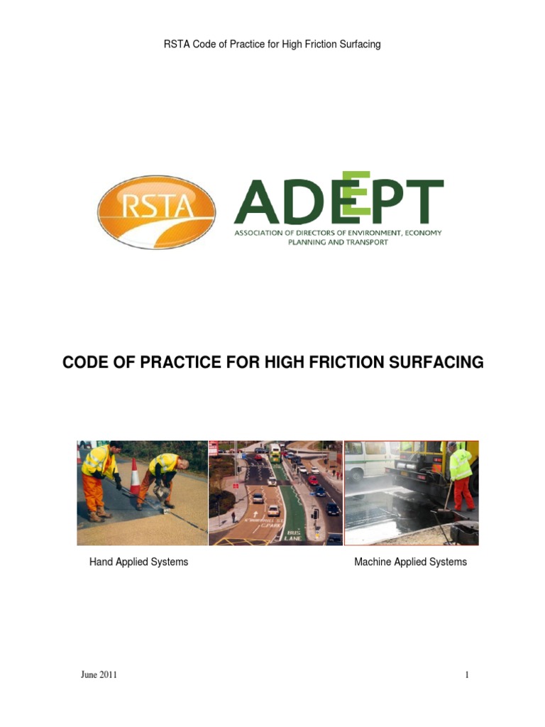 RSTA High Friction Surfacing Guidelines | PDF | Traffic | Occupational ...