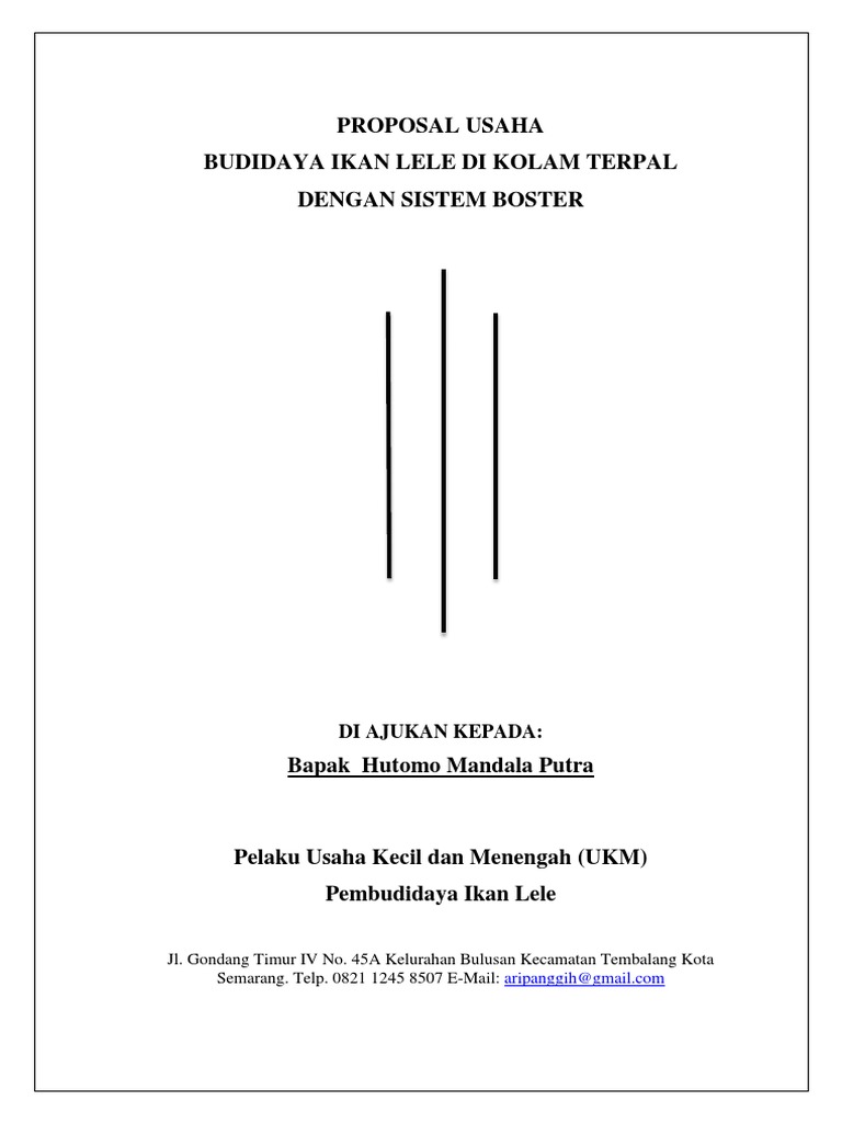 Contoh Proposal Budidaya Ikan Air Tawar Pdf Inti Soal