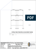 External Frame Moment Diagram for 3-Storey Residential Building