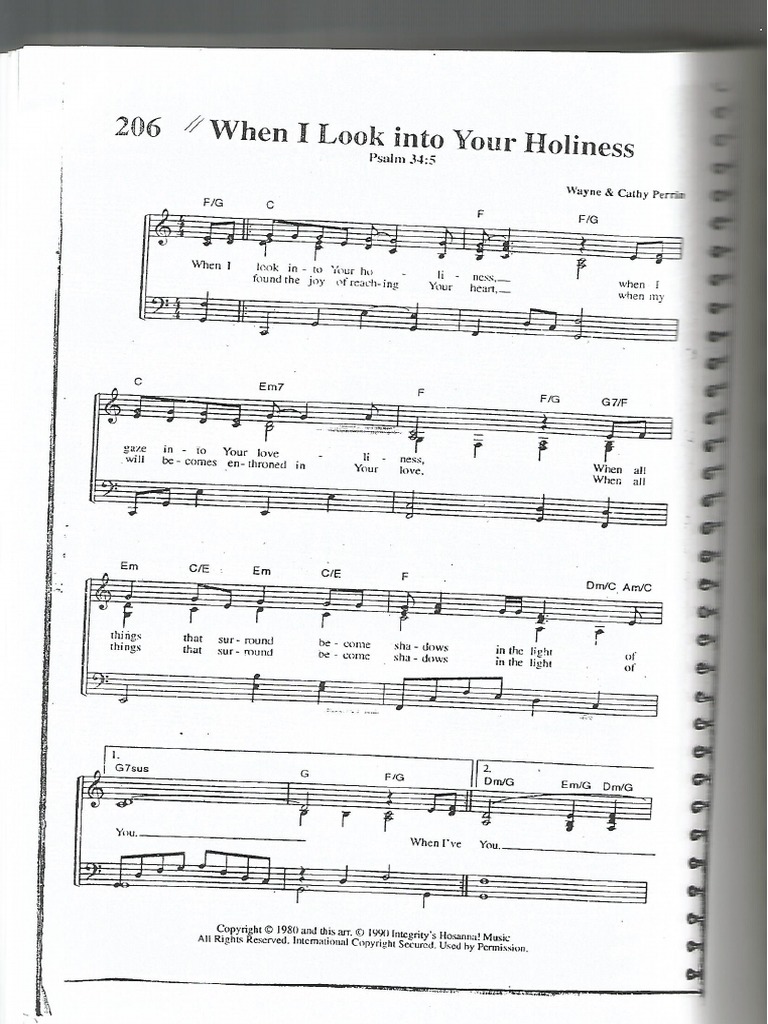 When I Look Into Your Holiness Pdf