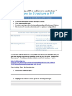 How To Structure A PIP