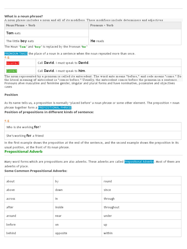 Grammar III | PDF | Noun | Preposition And Postposition
