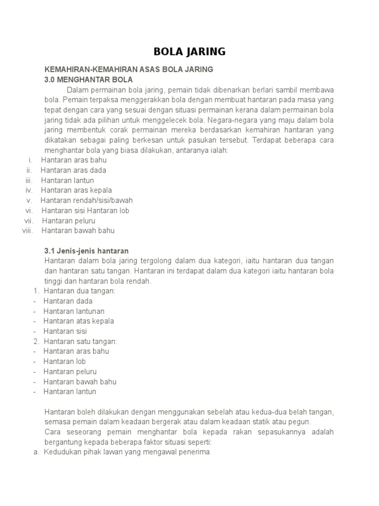 Bola Jaring Pdf