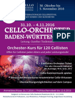 Plakat Cello-Orchester Baden-Württemberg