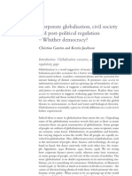 2007-11 - Corporate globalisation, civil society and post-political regulation - whither democracy?
