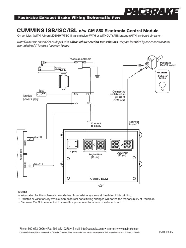 Cummins Isb/Isc/Isl: C/W CM 850 Electronic Control Module | PDF | Business