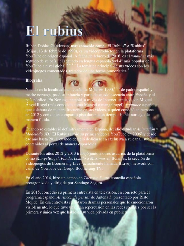 El Rubius: Trayectoria y Éxitos | PDF | Ciencias sociales