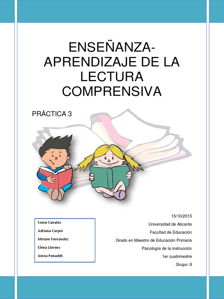 Enseñanza y Aprendizaje de La Lectura Comprensiva