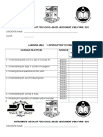 Senarai Semak Instrumen Pentaksiran Sains Pbs Tingkatan 1