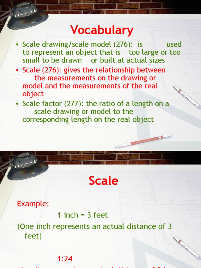 scale drawing lesson Foot (Unit) Length