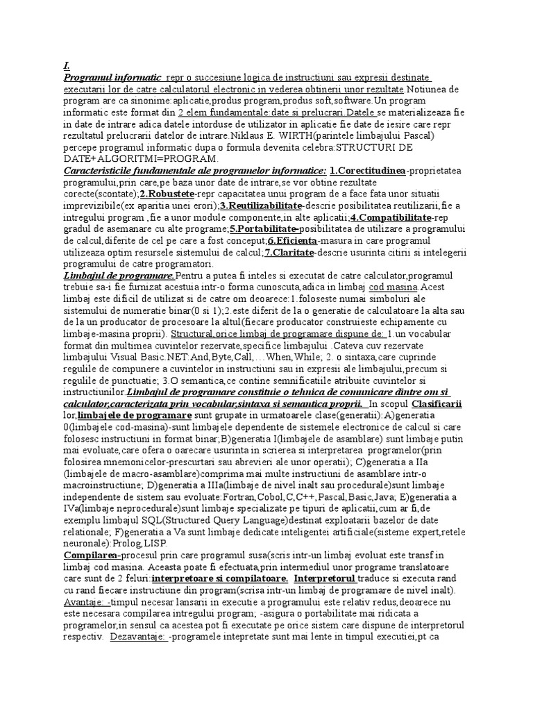 Limbaje de Programare | PDF