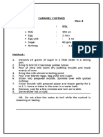 Caramel Custard Pax: 4 Ingredients: Qty