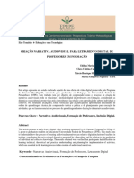 2012 - Criação Narrativa Audiovisual para Letramento Digtial de Professores em Formação