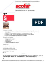 Formulación y Valoración Terapéutica de Nuevos Vehículos para El Tratamiento Tópico de La Rosácea Con Metronidazol (I)