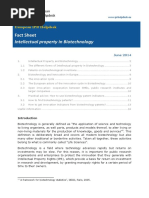 Fact Sheet IP in Biotechnology
