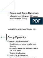 Group and Team Dynamics: (Supplement: Chapter 5 Process Improvement Team)