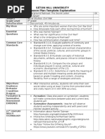 Seton Hill University Lesson Plan Template Explanation