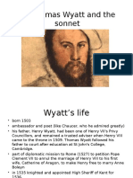 Sir Thomas Wyatt and The Sonnet