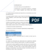 Analisis de Danaatos Experimentale Induccion Electroamgnetica