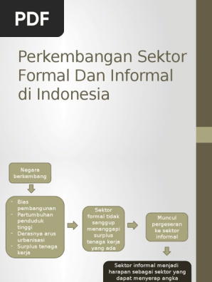 Perkembangan Sektor Formal Dan Informal Di Indonesia