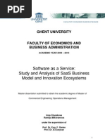 Study and Analysis of SaaS Business Model and Innovation Ecosystem