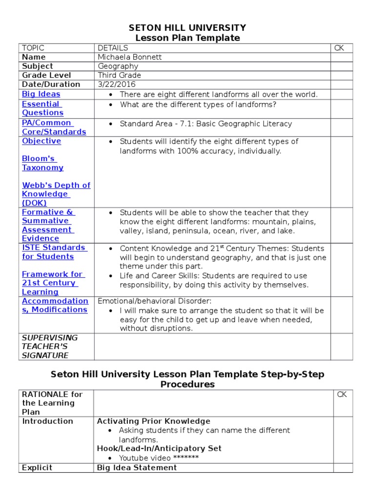 Leasson Plan 28  PDF  Lesson Plan  Behavior Modification