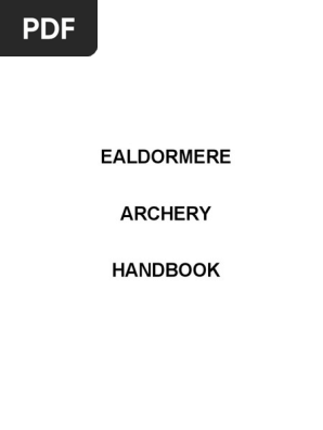 Handbook Archery EALDORMERE