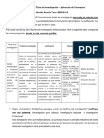 Tipos de Investigación - Aplicación Con 3 Trabajos de Grado- Trabajo de Clase