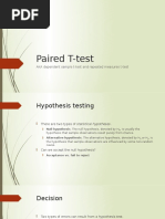 Paired T-Test: AKA Dependent Sample T-Test and Repeated Measures T-Test