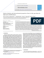 Study On Kinetics and Electrochemical Properties of Low-Co AB - Type Alloys For High-Power Ni/MH Battery