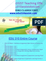 EDU 310 ASSIST Teaching Effectively Edu310assistdotcom