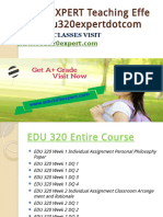 EDU 320 EXPERT Teaching Effectively Edu320expertdotcom