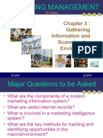 Marketing Management: Gathering Information and Scanning The Environment