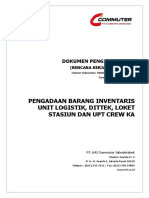 RKS Pengadaan Barang Inventaris Unit Logistik, Dittek, Loket Stasiun Dan UPT Crew KA PDF
