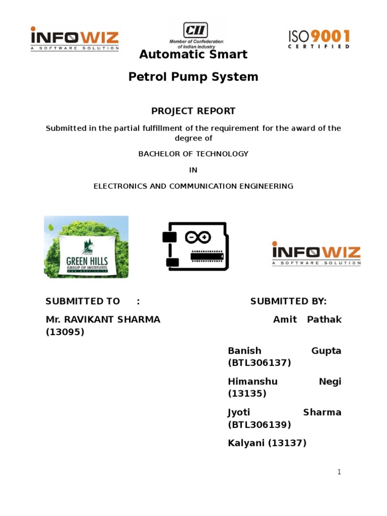Major Project Report On Automatic Petrol Pump System | PDF | Capacitor ...