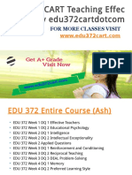EDU 372 CART Teaching Effectively Edu372cartdotcom