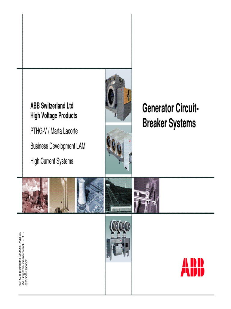 Presentation On ABB GCB PDF | PDF | Transformer | Energy Technology