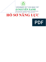 Hồ Sơ Năng Lực Thảo Nguyên Xanh 2016