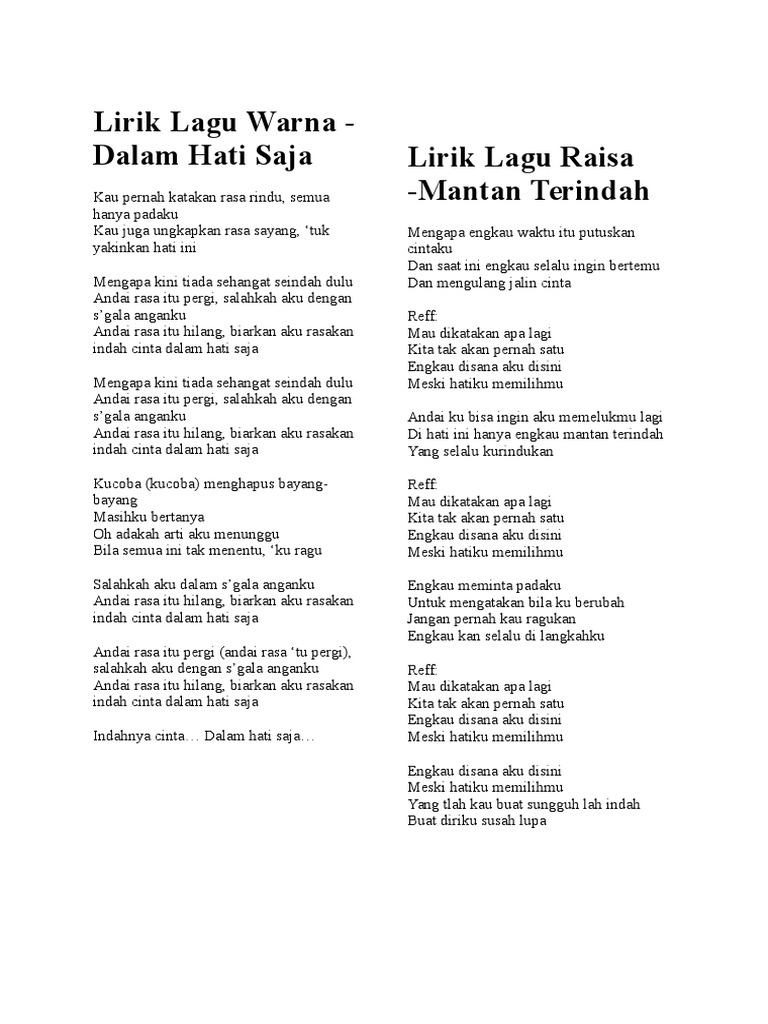 Lirik Lagu Warna Pdf