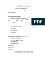 Annexure - I: Proforma: Preoperative Evaluation