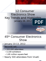 2012 Consumer Electronics Show Key Trends and Highlights: January 26, 2012